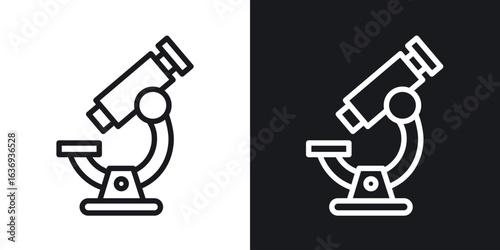 Microscope icon for apps, websites and graphic projects.