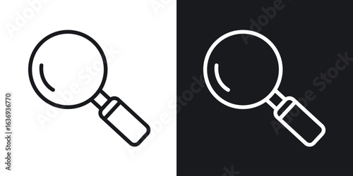 Loupe icon for apps, websites and graphic projects.