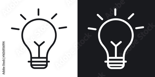 Lightbulb icon for apps, websites and graphic projects.
