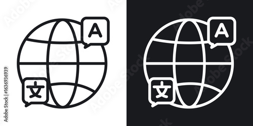 Language icon for apps, websites and graphic projects.