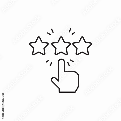 rate stars click icon sign vector