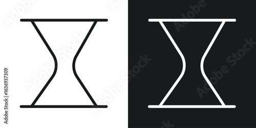 Hourglass icon for apps, websites and graphic projects.