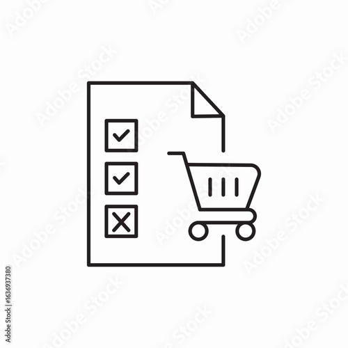 shopping list icon sign vector