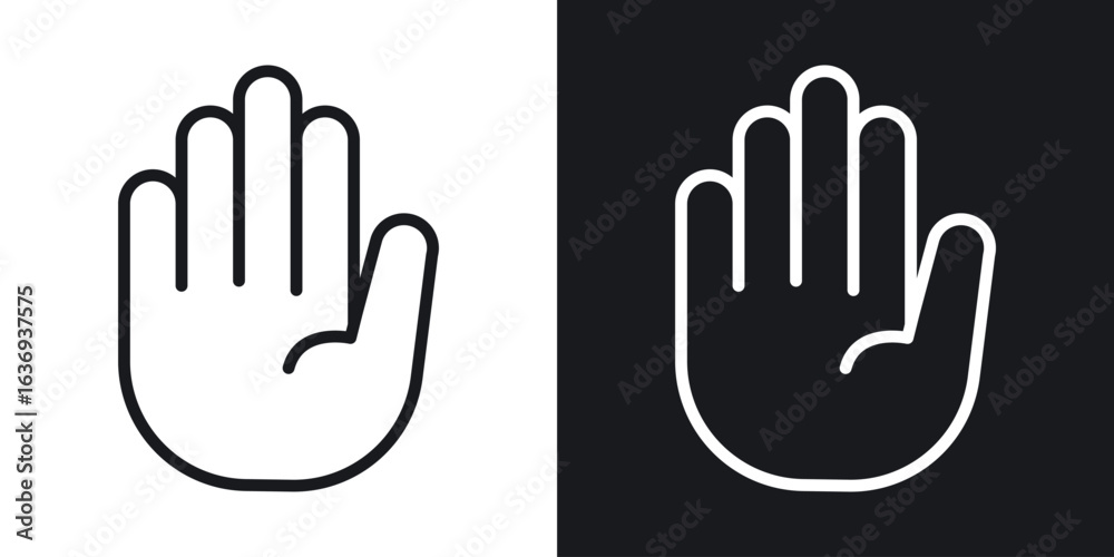 Fototapeta premium Hand icon for apps, websites and graphic projects.