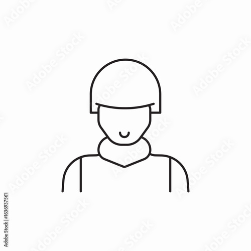 soldier avatar icon sign vector