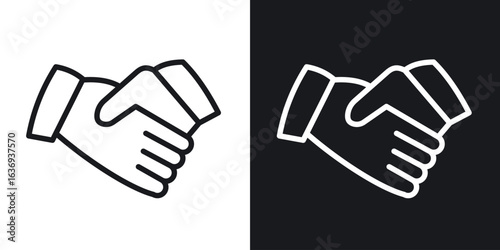 Handshake icon for apps, websites and graphic projects.