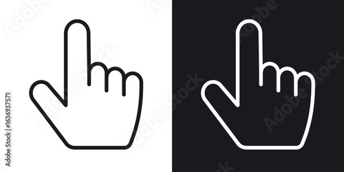 Hand pointer icon for apps, websites and graphic projects.