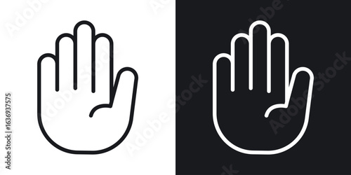 Hand icon for apps, websites and graphic projects.