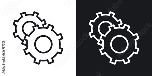Gears icon for apps, websites and graphic projects.