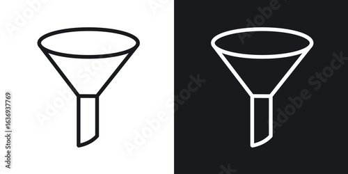 Funnel icon for apps, websites and graphic projects.