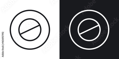 Forbidden icon for apps, websites and graphic projects.