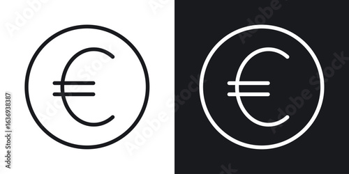 Euro icon for apps, websites and graphic projects.