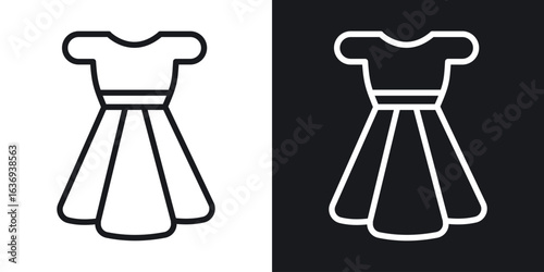 Dress icon for apps, websites and graphic projects.