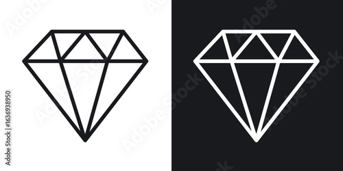 Diamond icon for apps, websites and graphic projects.