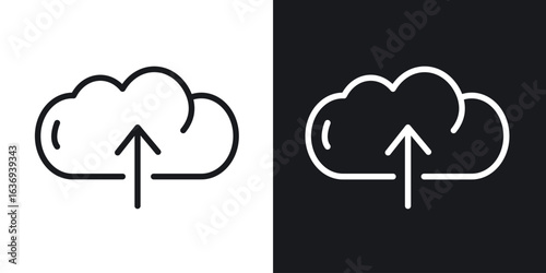Cloud upload icon for apps, websites and graphic projects.