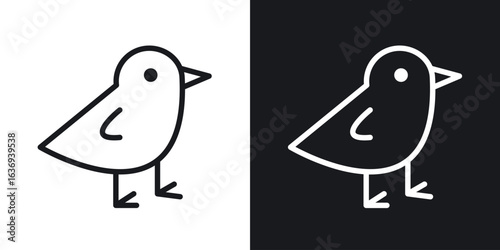 Chick icon for apps, websites and graphic projects.