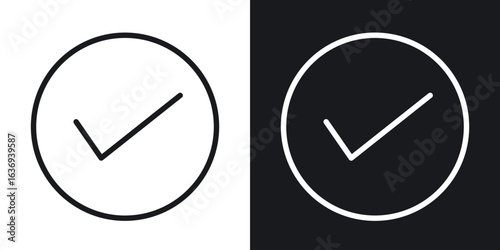Checkmark icon for apps, websites and graphic projects.