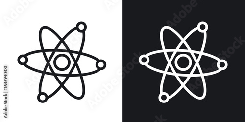Atom icon for apps, websites and graphic projects.