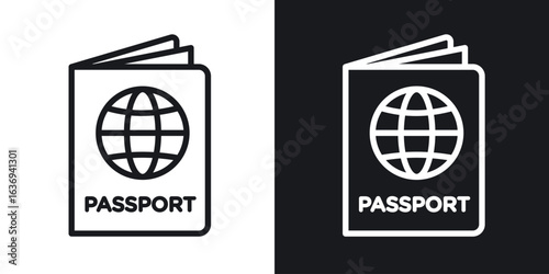 Passport icon for apps, websites and graphic projects.