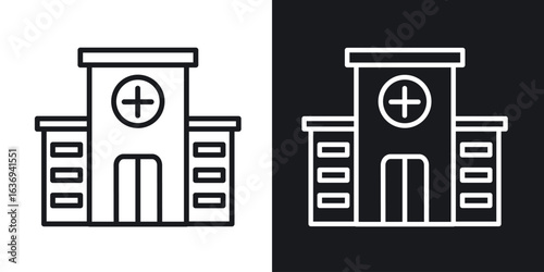 Hospital icon for apps, websites and graphic projects.