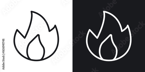 Fire icon for apps, websites and graphic projects.