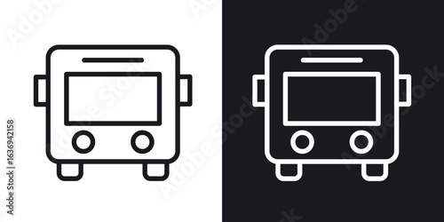 Bus icon for apps, websites and graphic projects.