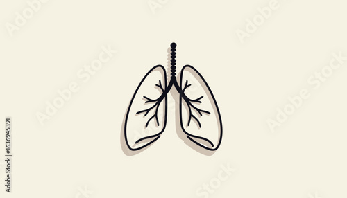 Abstract illustration of lungs resembling roots and branches  