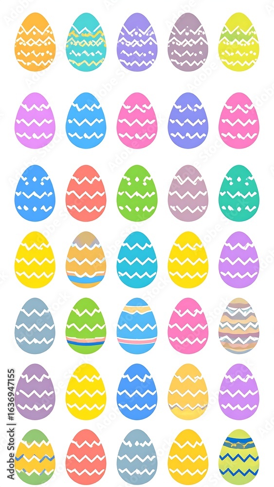 Colorful Easter egg designs Colorful Easter egg designs