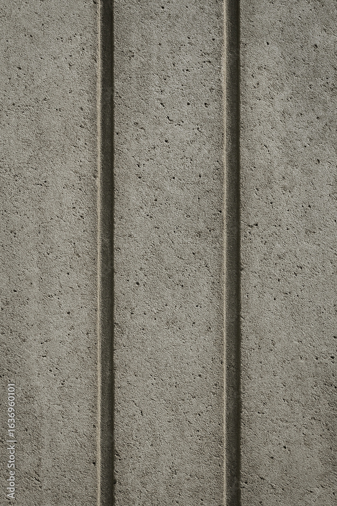 Fototapeta premium Textured Concrete Wall Surface with Vertical Grooves – Minimal Background (AI Generated) 