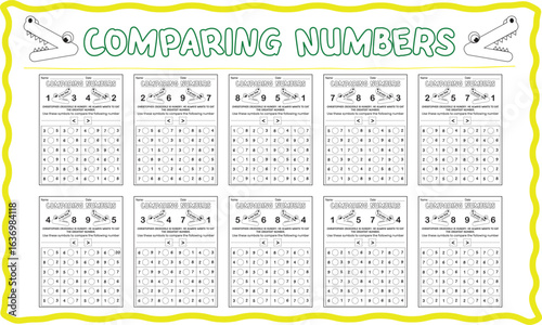 Greater Than and Less Than Comparing Worksheets