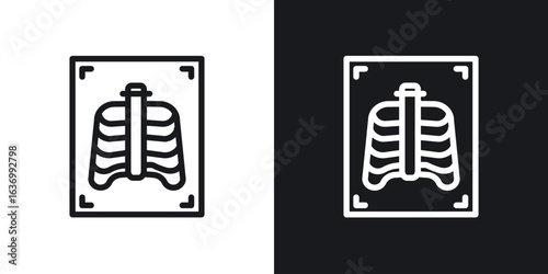 X ray vector icon. Design graphic in outline style illustration.