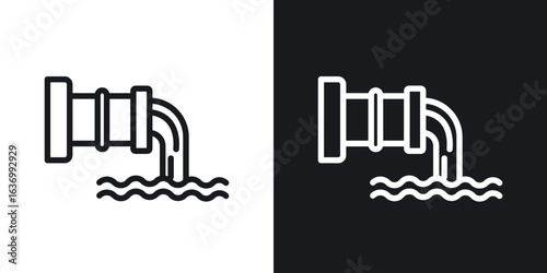 Wastewater vector icon. Design graphic in outline style illustration.