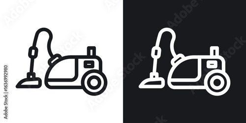 Vacuum cleaner vector icon. Design graphic in outline style illustration.