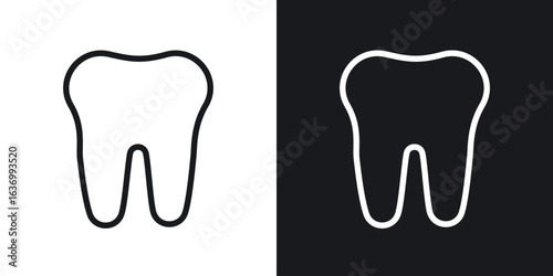 Teeth vector icon. Design graphic in outline style illustration.