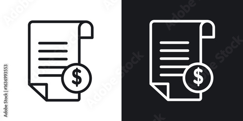 Tax vector icon. Design graphic in outline style illustration.