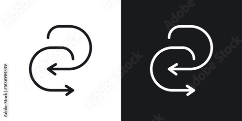 Replace vector icon. Design graphic in outline style illustration.