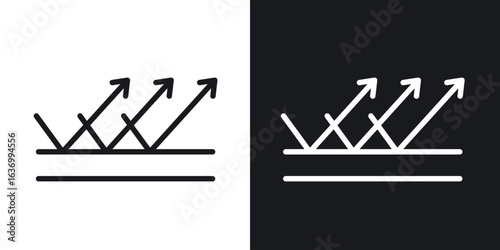 Reflect vector icon. Design graphic in outline style illustration.