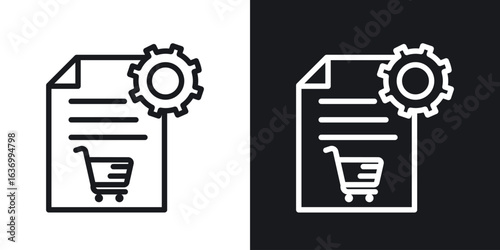 Procurement vector icon. Design graphic in outline style illustration.