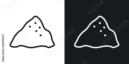 Mound vector icon. Design graphic in outline style illustration.
