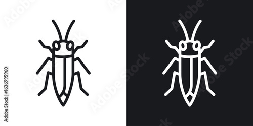 Locust vector icon. Design graphic in outline style illustration.