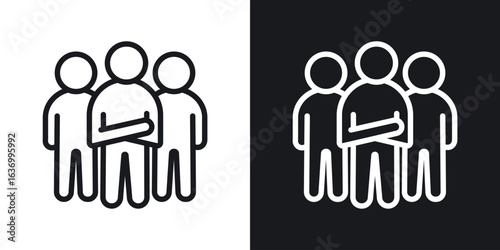 Leadership vector icon. Design graphic in outline style illustration.