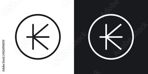 Kip vector icon. Design graphic in outline style illustration.