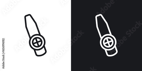 Kazoo vector icon. Design graphic in outline style illustration.