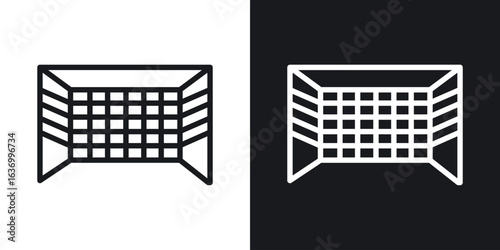 Goal net vector icon. Design graphic in outline style illustration.