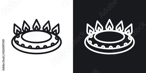 Fire burner vector icon. Design graphic in outline style illustration.