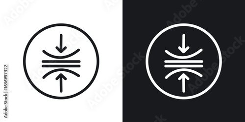 Elastic vector icon. Design graphic in outline style illustration.
