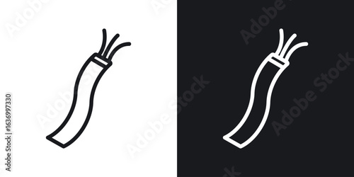 Electric cable vector icon. Design graphic in outline style illustration.