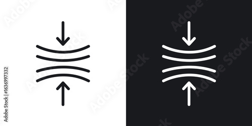 Elastic vector icon. Design graphic in outline style illustration.