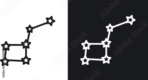 Constellation vector icon. Design graphic in outline style illustration.