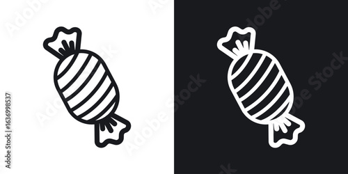 Candy-sweet vector icon. Design graphic in outline style illustration.